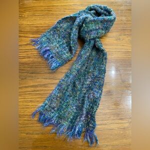 Mucros Weavers Purple Green Blue Gold Mohair Scarf